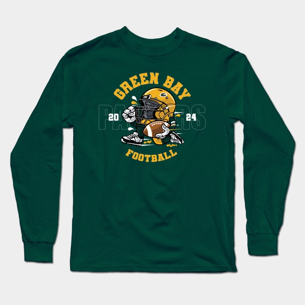 Green Bay Football Long Sleeve T-Shirt by Nagorniak